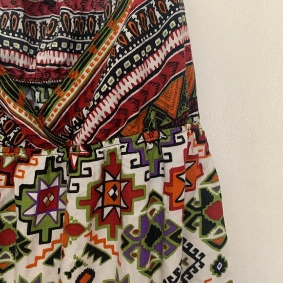 Forever 21 Boho Cami Top Festival Embroidered Tank White Orange L - Picture 4 of 7